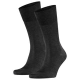 FALKE Herren Socken 2er Pack - Tiago, Strümpfe, Baumwolle, Logo, lang, einfarbig