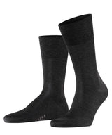 FALKE Herren Socken - Tiago, Strümpfe, Baumwolle, Logo, lang, einfarbig