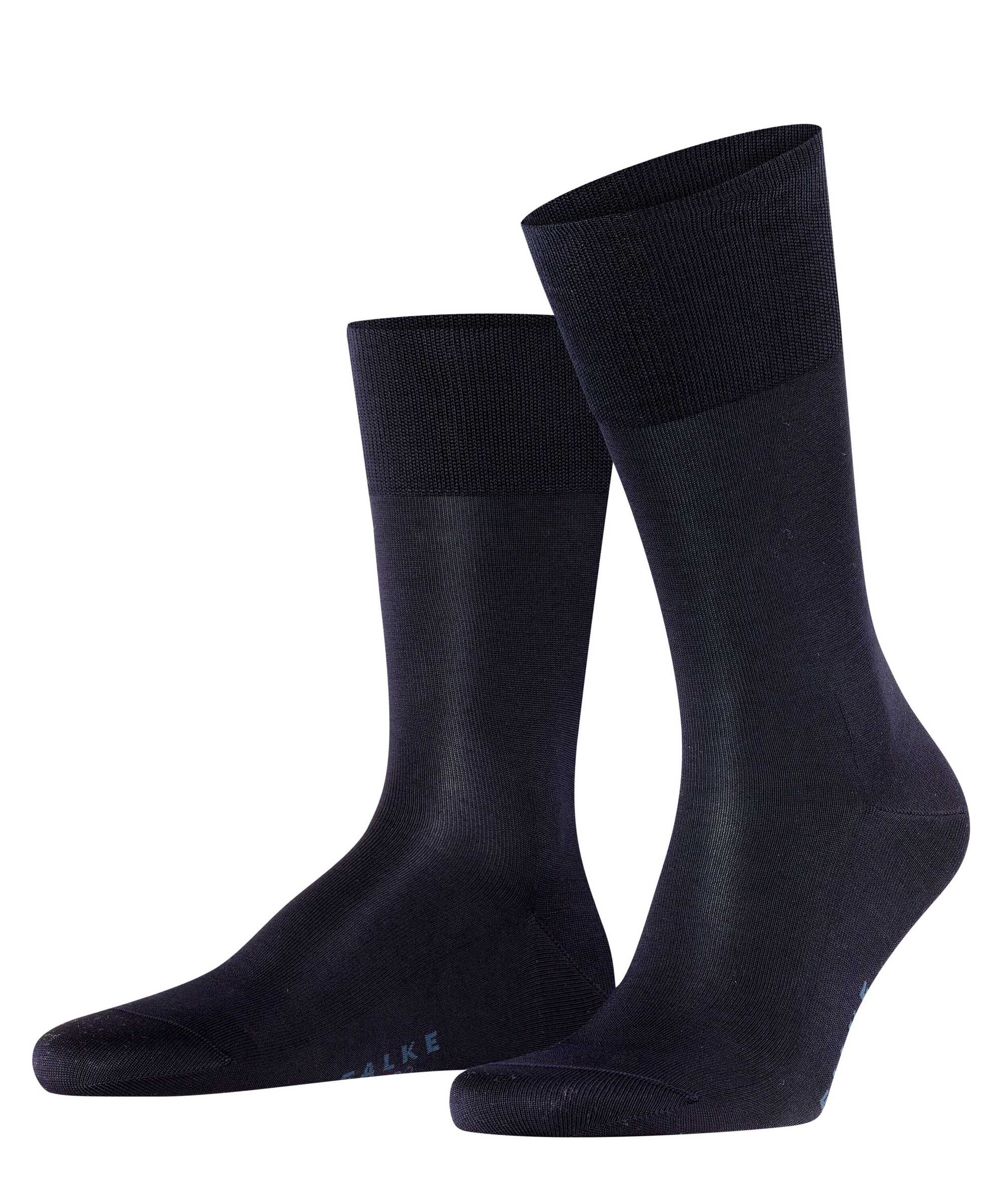 FALKE Herren Socken - Tiago, Strümpfe, Baumwolle, Logo, lang, einfarbig