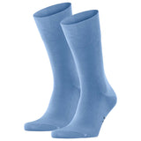 FALKE Herren Socken 2er Pack - Tiago, Strümpfe, Baumwolle, Logo, lang, einfarbig