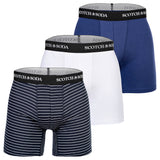 SCOTCH&SODA Herren Boxershorts, 3er Pack - Solid Cotton Stretch