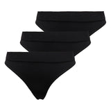 ONLY Damen Strings, 3er Pack - ONLVICKY RIB THONG, gerippt