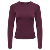 ONLY Damen Langarmshirt - ONLRILEY O-NECK TOP, Longsleeve, Rundhals, Cotton Stretch