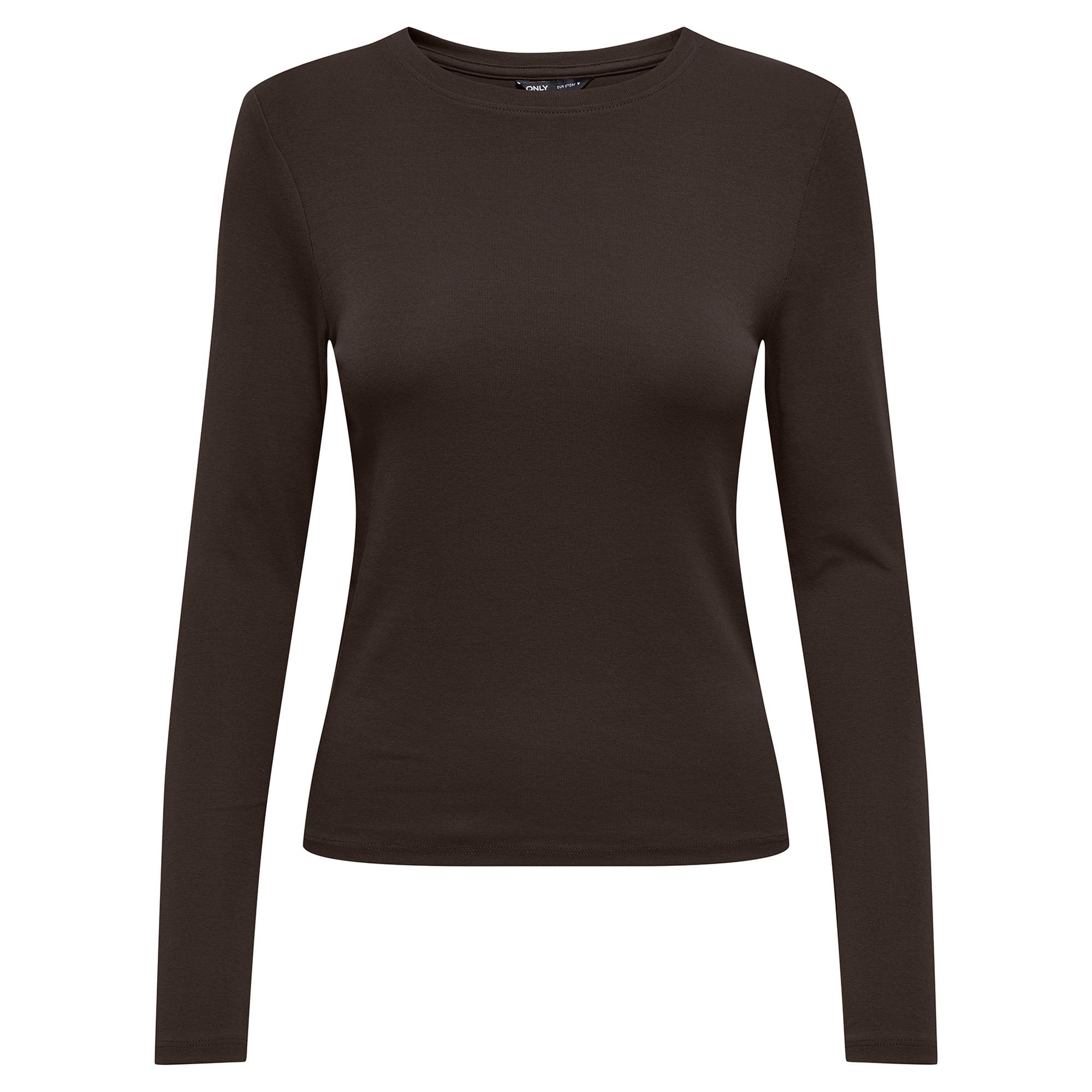 ONLY Damen Langarmshirt - ONLRILEY O-NECK TOP, Longsleeve, Rundhals, Cotton Stretch