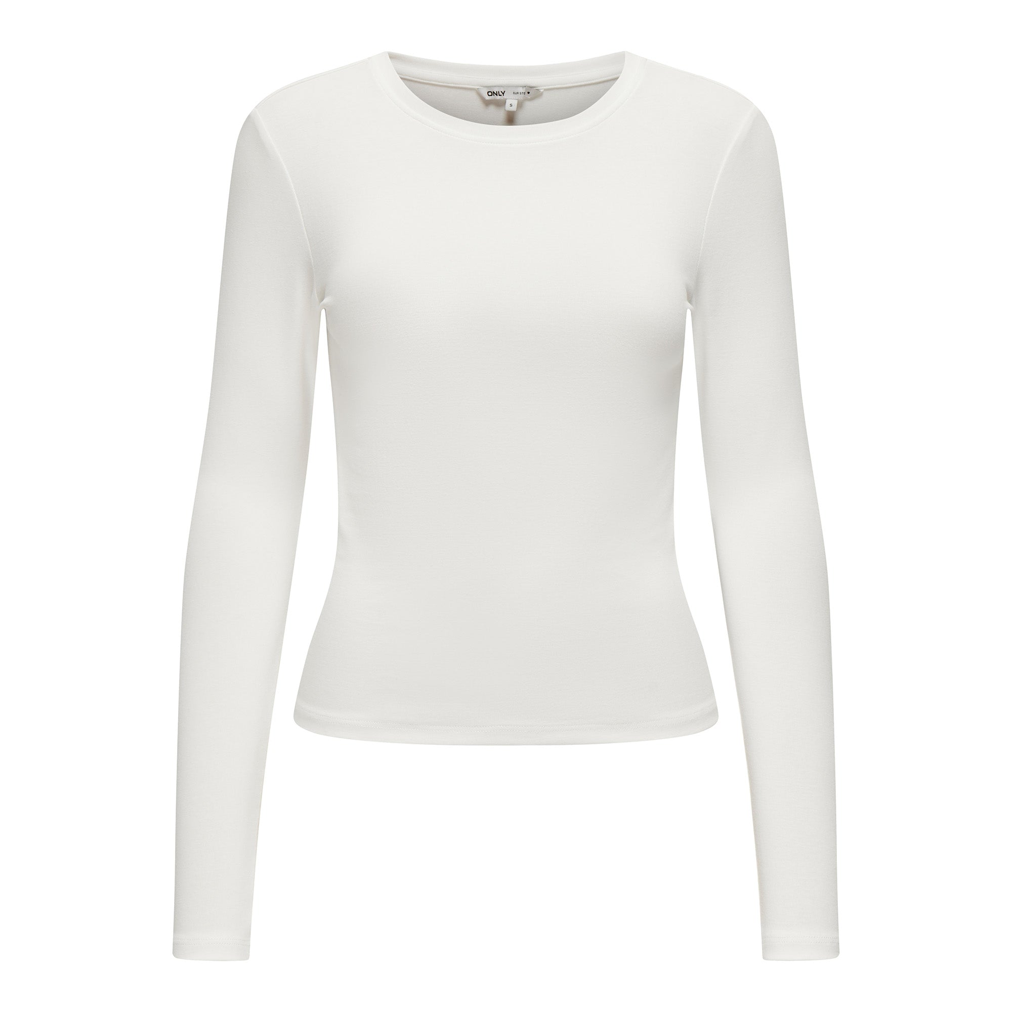 ONLY Damen Langarmshirt - ONLRILEY O-NECK TOP, Longsleeve, Rundhals, Cotton Stretch