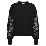 ONLY Damen Sweatshirt - ONLBROOKE, Rundhals, Baumwollmsichung, floral