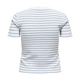 ONLY Damen T-Shirt 3er Pack - ONLLUPE STRIPE TEE, Kurzarm, Rundhals, Slim Fit, Streifen