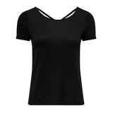 ONLY Damen T-Shirt - ONLBERA BACK LACE UP TO, Rundhals, Viskose