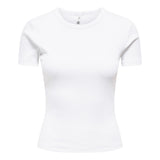ONLY Damen T-Shirt - ONLVAL LIFE O-NECK TOP, Rundhals, Baumwolle, einfarbig