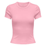 ONLY Damen T-Shirt - ONLVAL LIFE O-NECK TOP, Rundhals, Baumwolle, einfarbig