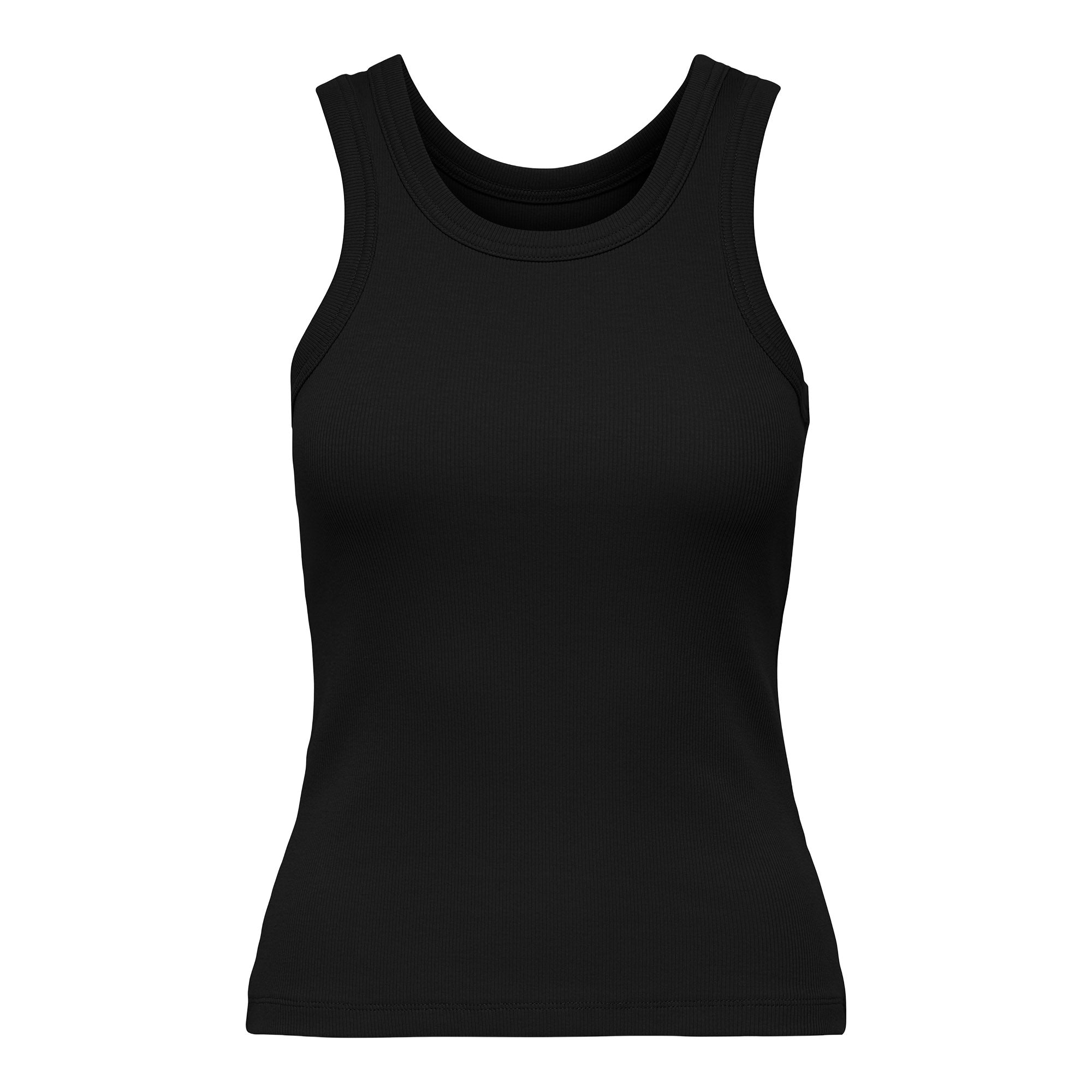 ONLY Damen Tank-Top - ONLVAL LIFE TANKTOP, Baumwolle, Rundhals, Slim Fit