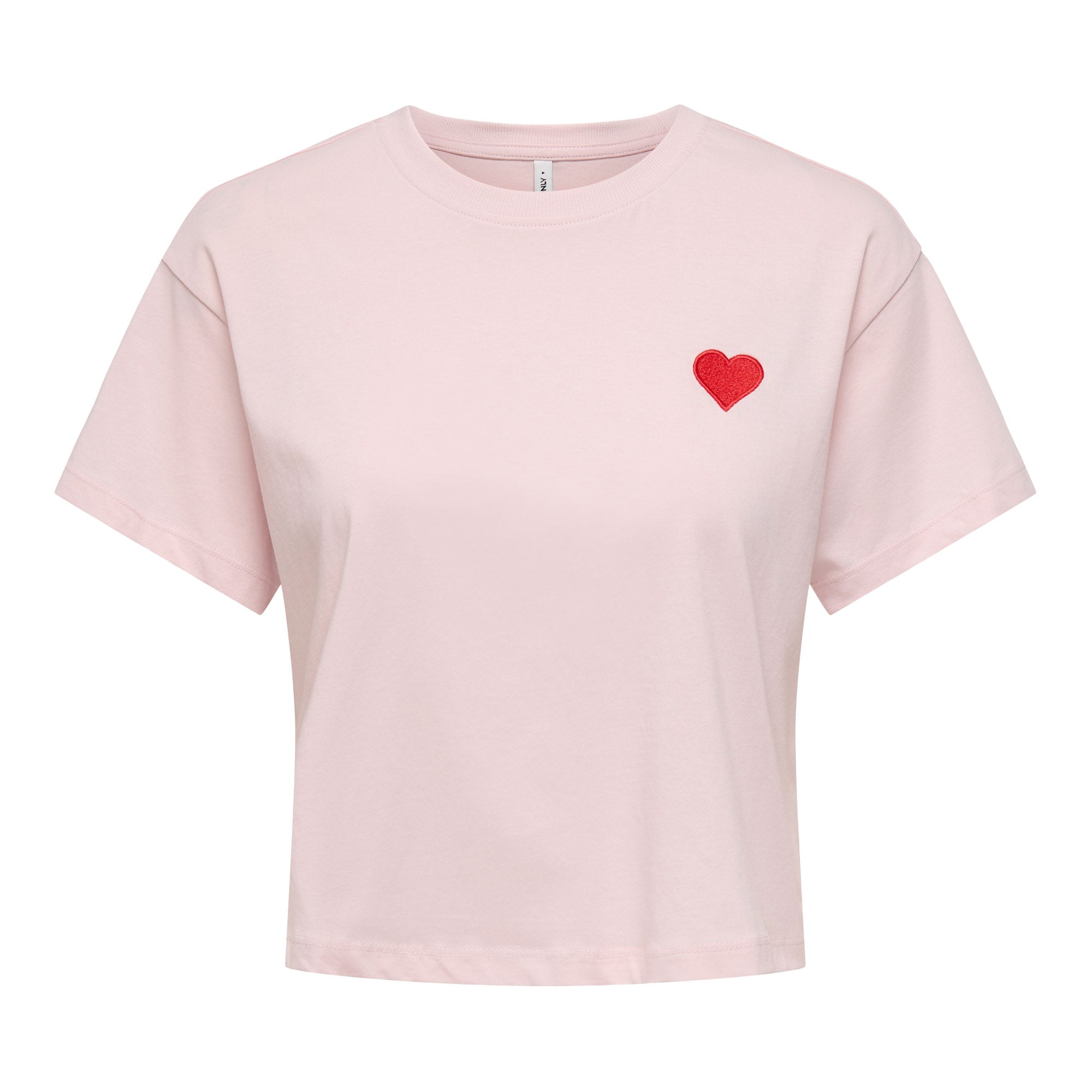 ONLY Damen T-Shirt - ONLBRIANNA LIFE O-NECK TOP BOX, Rundhals, Cropped, Regular Fit, Baumwolle