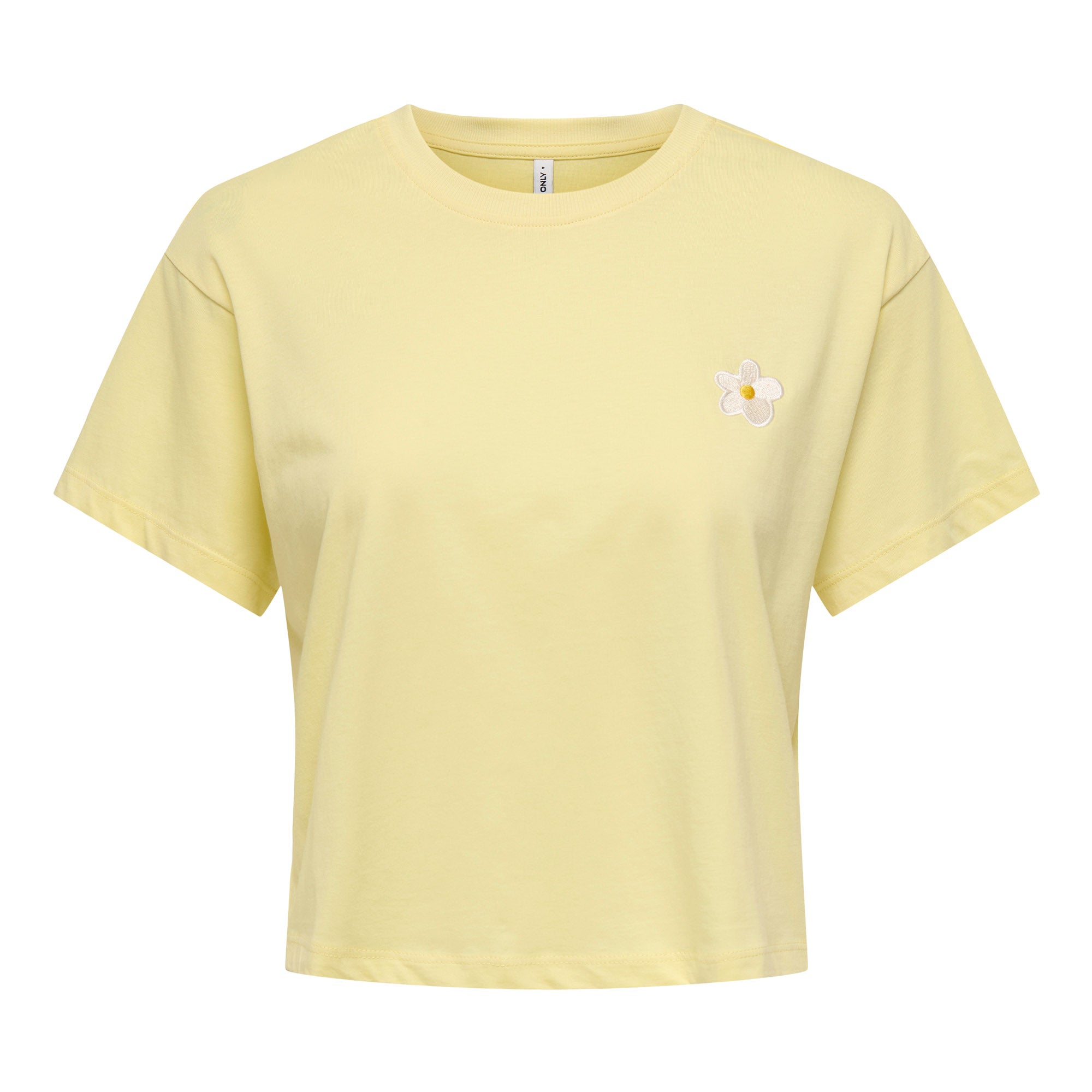 ONLY Damen T-Shirt - ONLBRIANNA LIFE O-NECK TOP BOX, Rundhals, Cropped, Regular Fit, Baumwolle