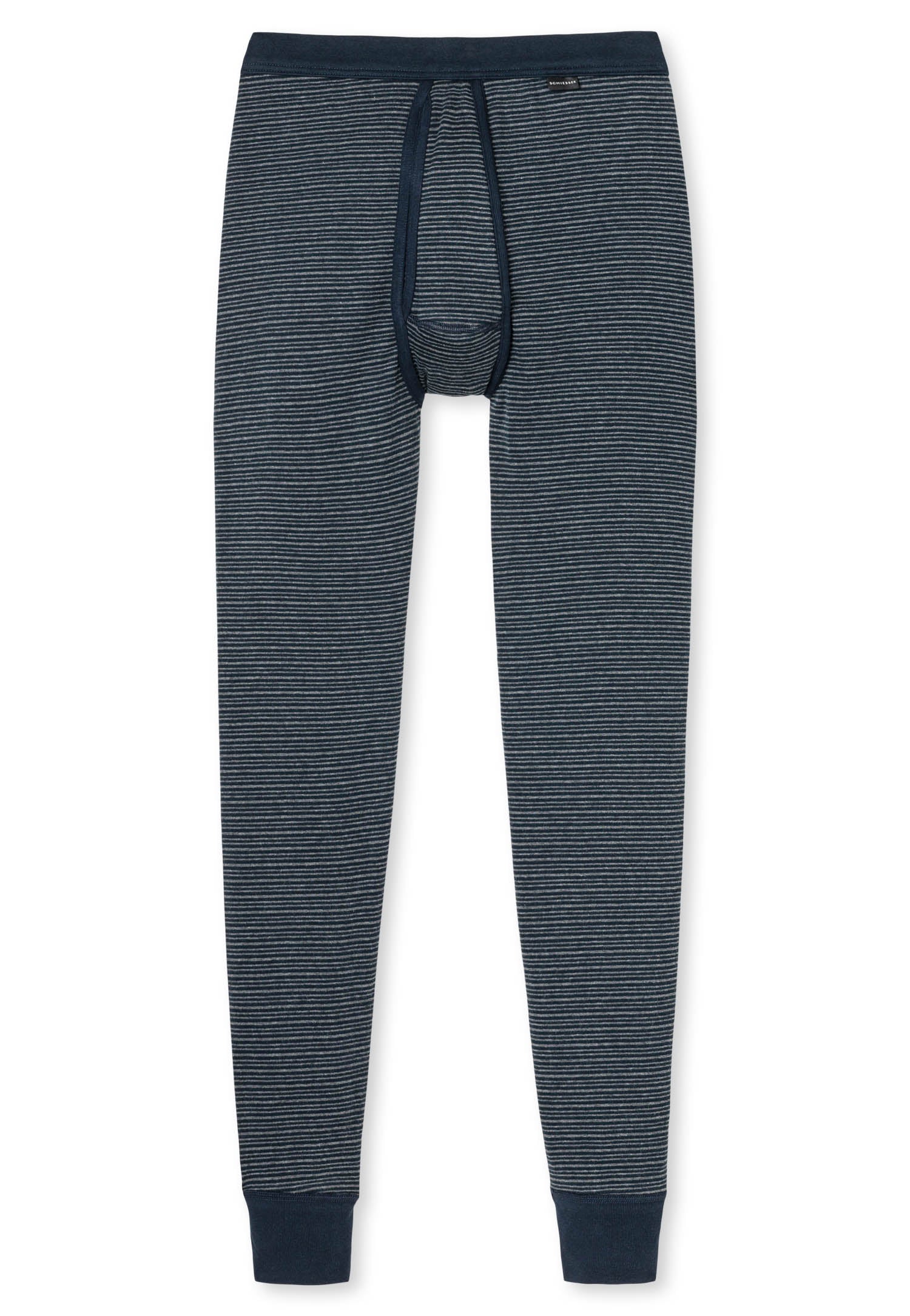 SCHIESSER Men's underpants long - Original fine rib melange, Long Johns, fly