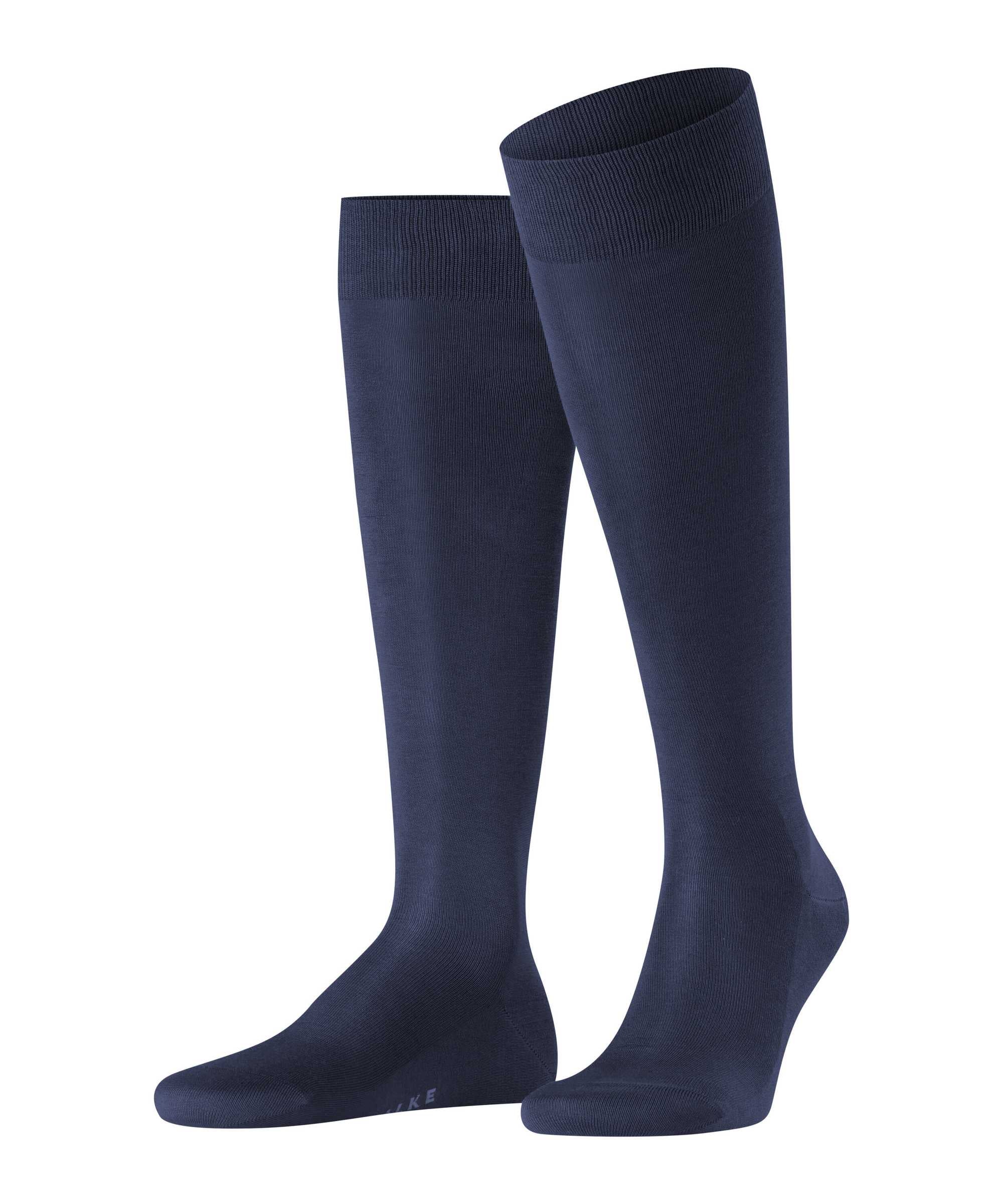 FALKE Herren Kniestrümpfe - Tiago, Socken, Bio-Baumwolle, Logo, lang, einfarbig