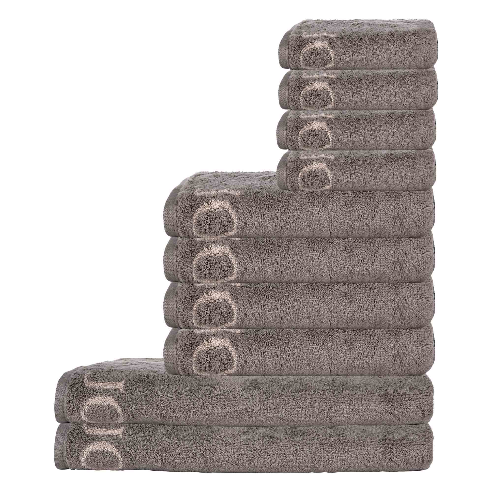 JOOP! Handtuch Set, 10-tlg. - Classic, 2x Duschtuch, 4x Handtuch, 4x Gästetuch
