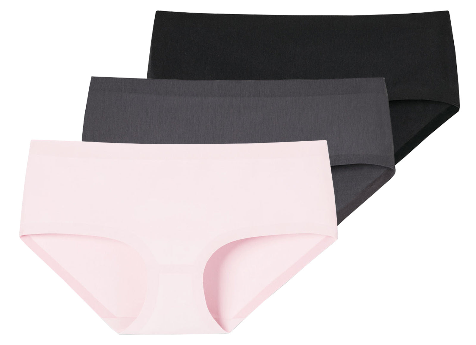 SCHIESSER Damen Panty, 3er Pack - Invisible Cotton, Nahtlos, Vorteilspack