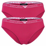 EMPORIO ARMANI Women's briefs, 2-pack - ESSENTIAL STUDS LOGO, Briefs, Cotton Stretch