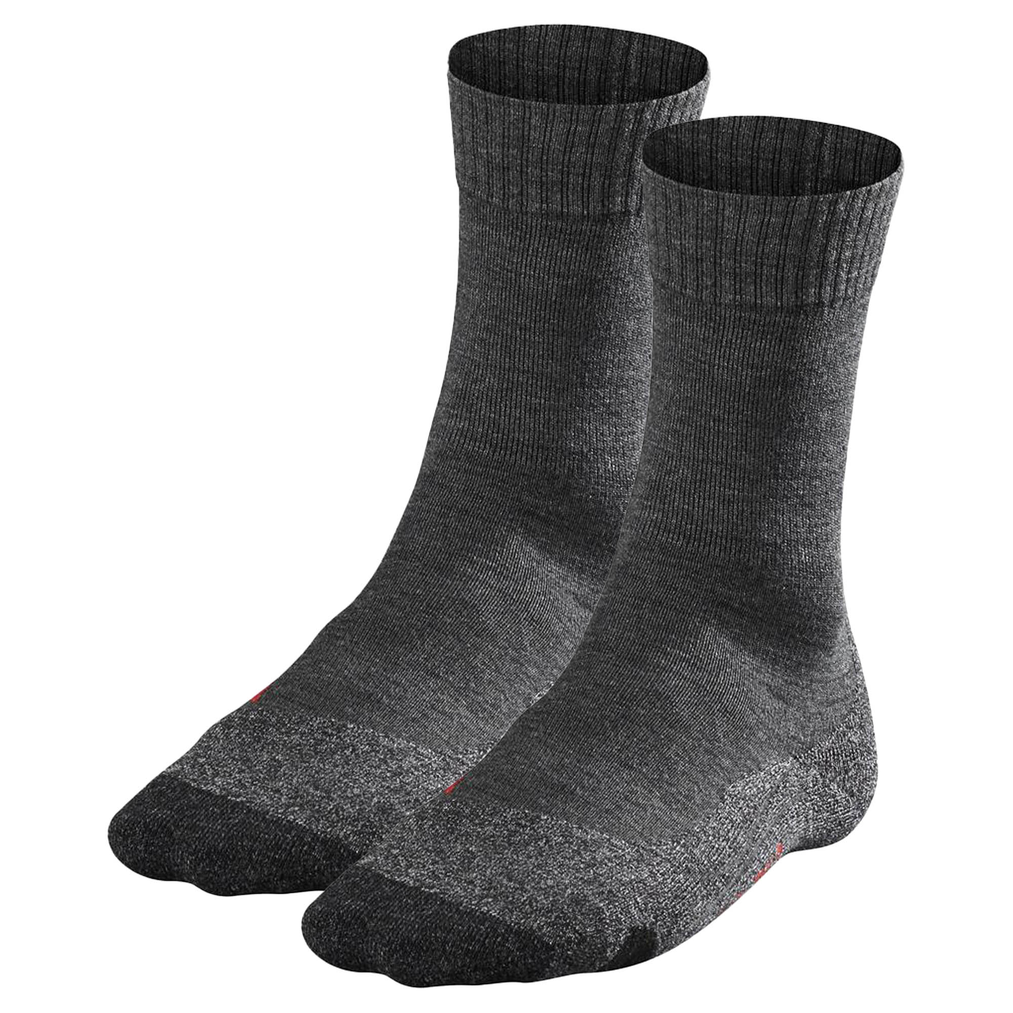 FALKE Herren Socken 2er Pack - Trekking Socken TK2, Polsterung, Merino-Wollmix