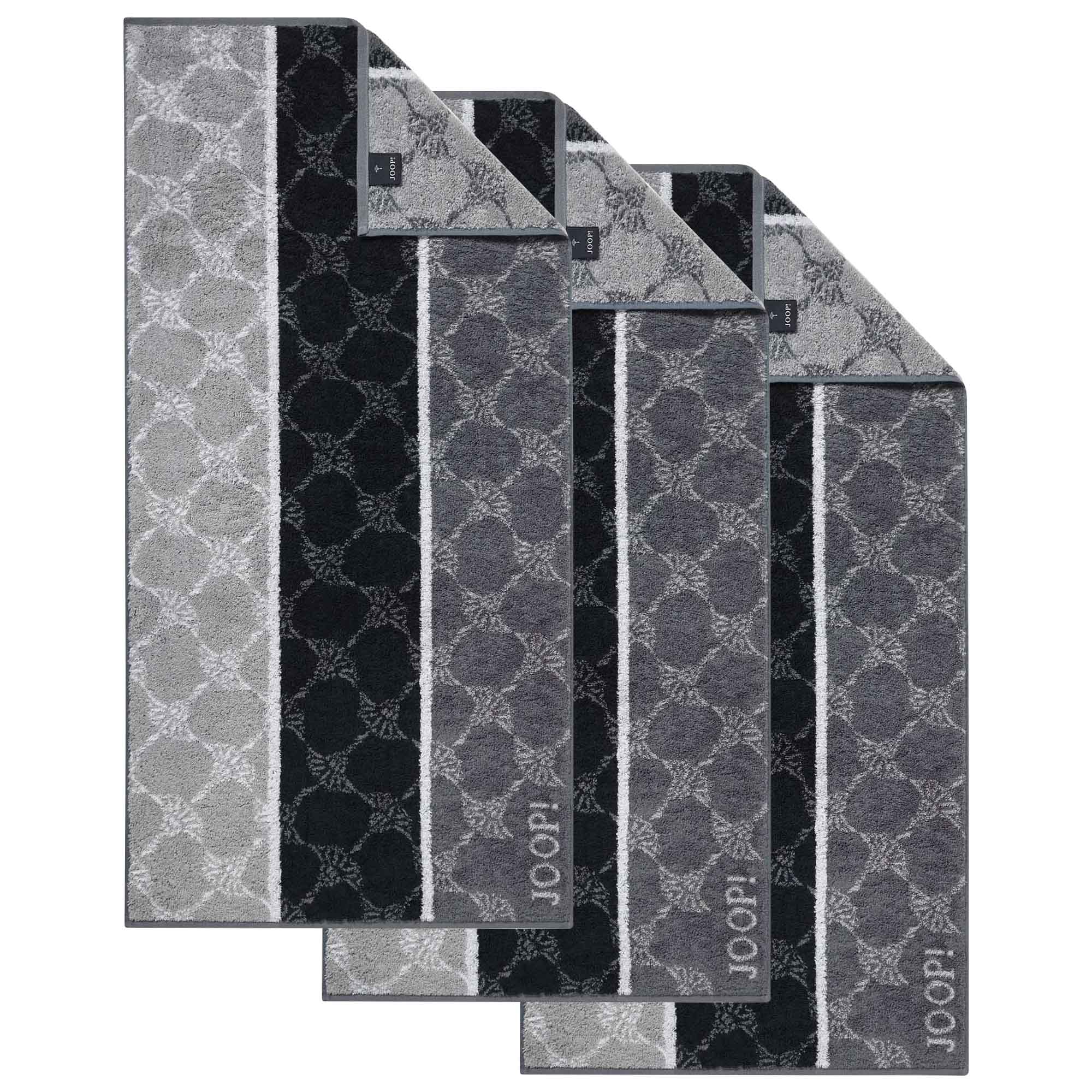 JOOP! Handtuch, 3er Pack - Signature Cornflower Stripes, Walkfrottier