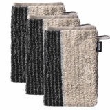 JOOP! Waschlappen, 3er Pack - Waschhandschuh, Doubleface, Walkfrottier