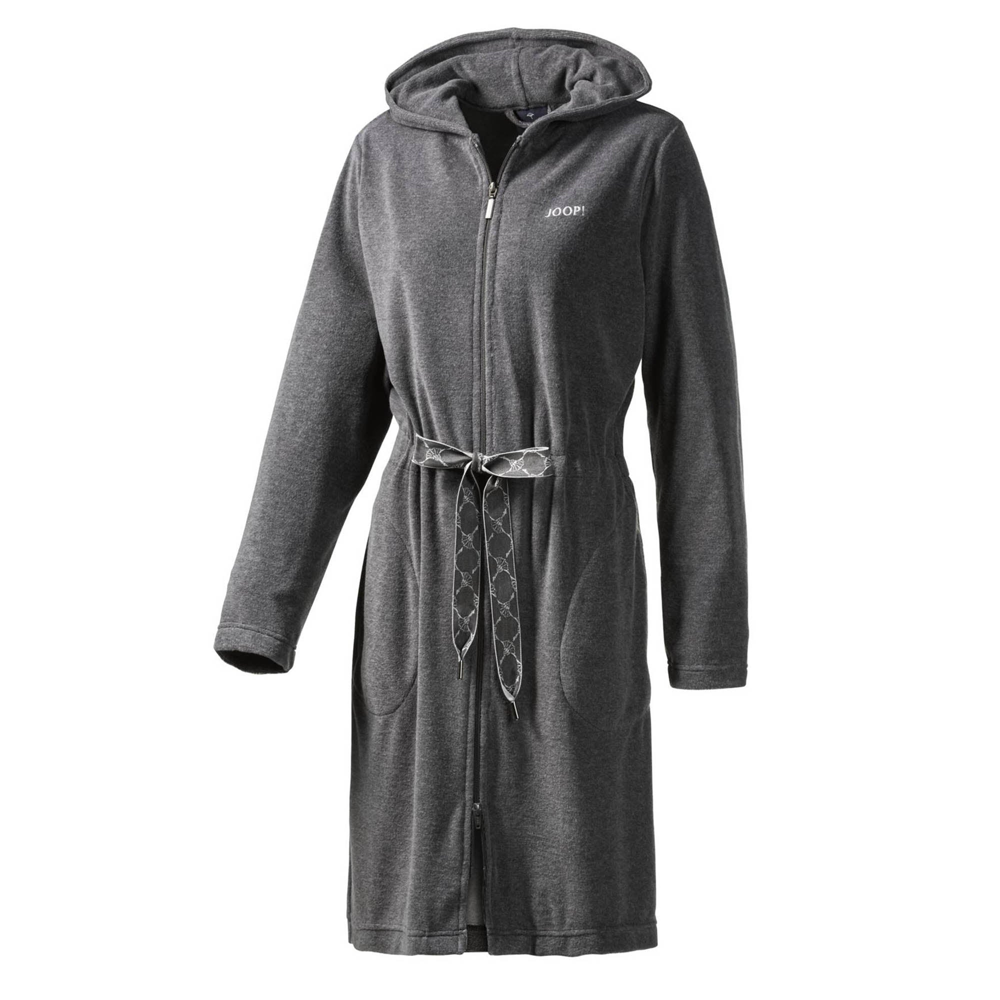 JOOP! Damen Bademantel - Active, Frottier, Reißverschluss, Baumwollmischung