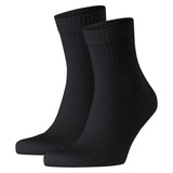 FALKE Unisex Socken 2er Pack - Kurzsocken, Baumwollmischung, Run Rib, Bündchen, einfarbig