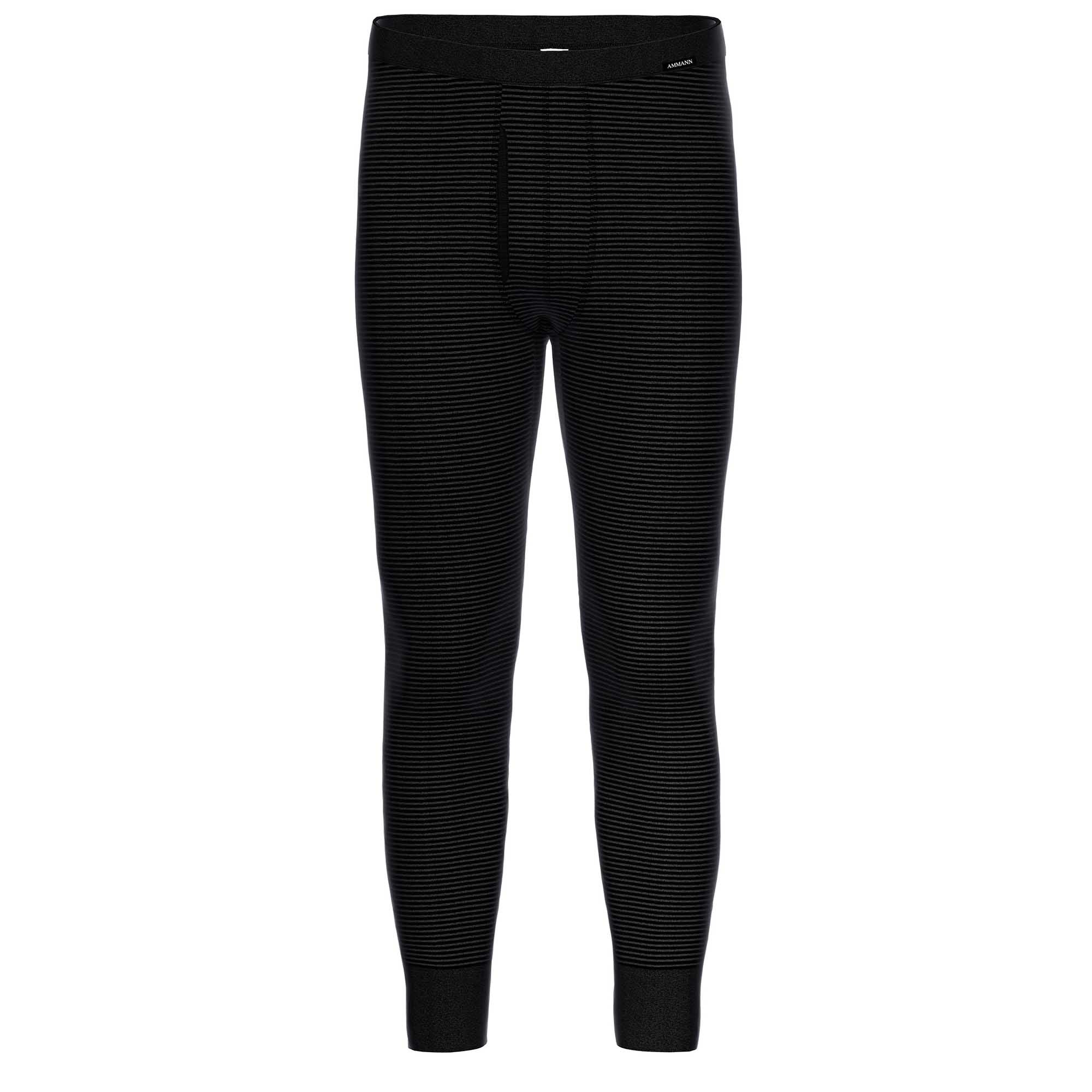 AMMANN men's long johns - jeans, soft waistband, fly, fine rib, cotton blend