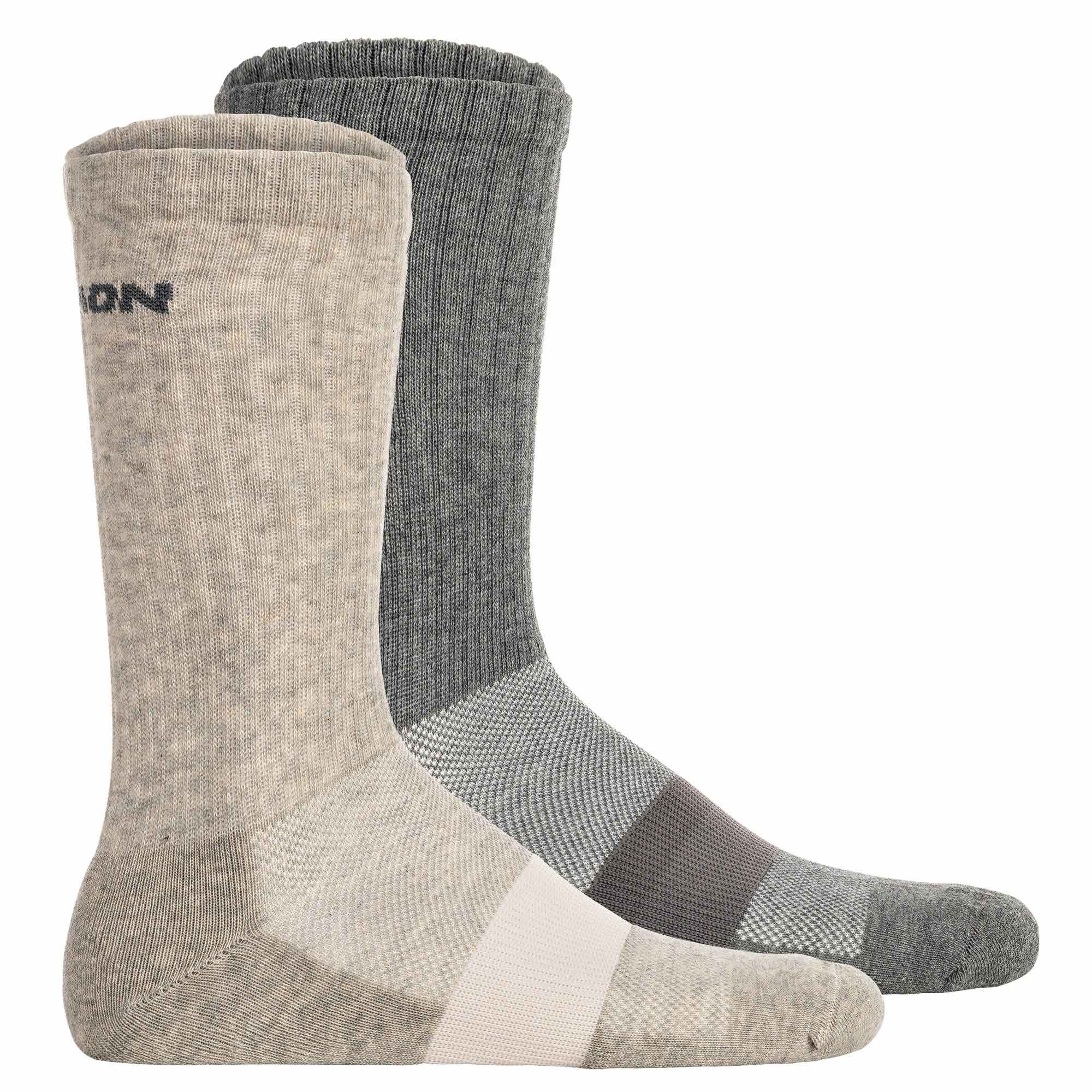 Salomon Unisex Socken, 2er Pack - EVASION CREW, Wandersocken, atmungsaktiv