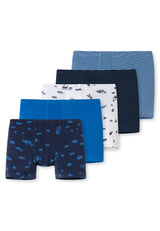 SCHIESSER Jungen Shorts 5er Pack - Unterhose, Pants, uni/gemustert, 98-140