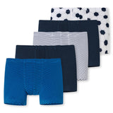 SCHIESSER Jungen Shorts 5er Pack - Unterhose, Pants, uni/gemustert, 98-140