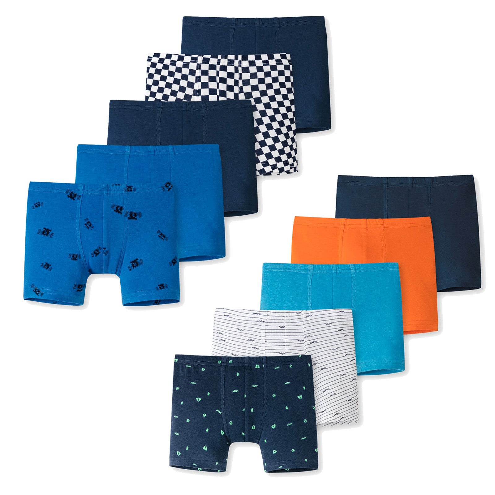 SCHIESSER Boys Shorts 5-pack - underpants, pants, plain/patterned, 98-140