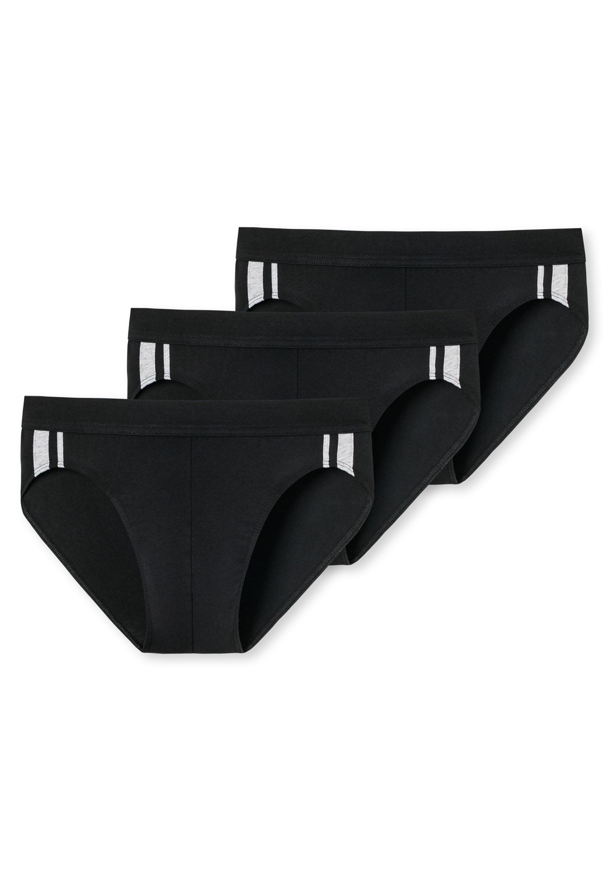 SCHIESSER Men's Briefs 3-Pack - Rio Slip 95/5, Cotton Stretch, side Stripes