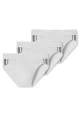 SCHIESSER Men's Briefs 3-Pack - Rio Slip 95/5, Cotton Stretch, side Stripes