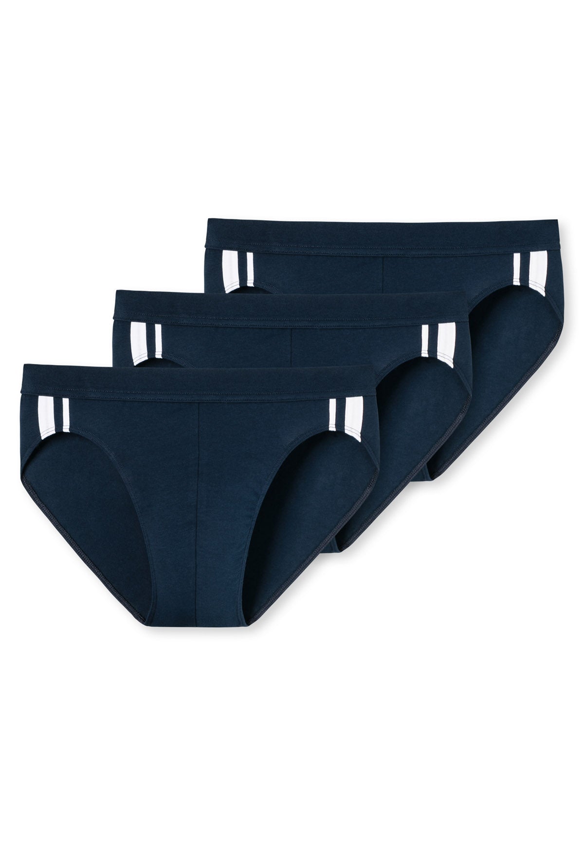 SCHIESSER Men's Briefs 3-Pack - Rio Slip 95/5, Cotton Stretch, side Stripes