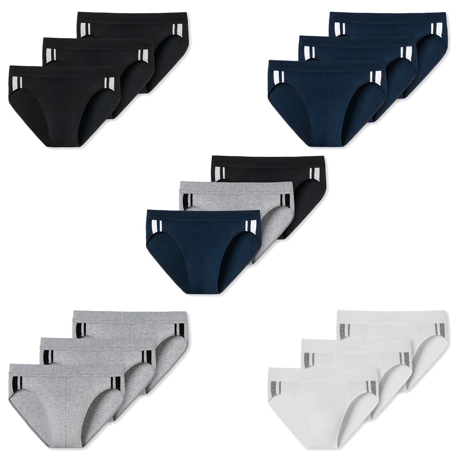 SCHIESSER Men's Briefs 3-Pack - Rio Slip 95/5, Cotton Stretch, side Stripes