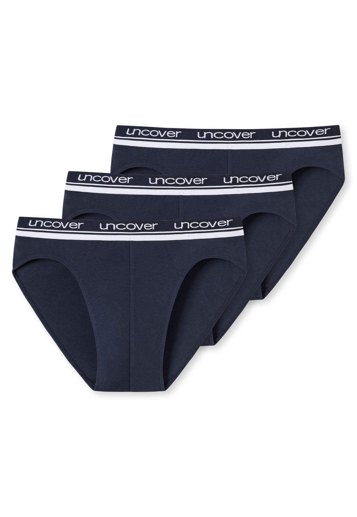 UNCOVER by SCHIESSER Herren Slips im Pack - Vorteilspack, Rio Slip, Serie "Uncover", Logobund