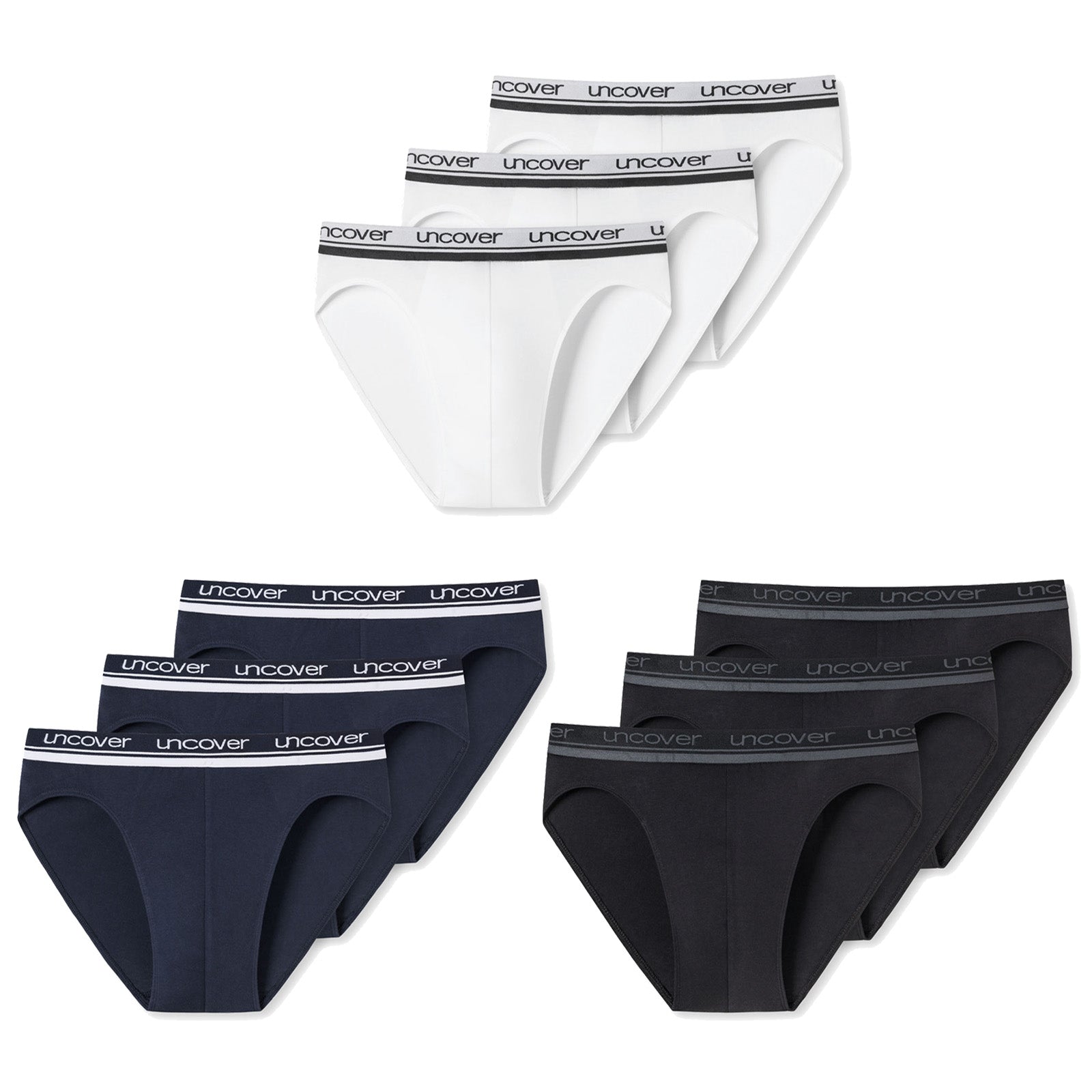 UNCOVER by SCHIESSER Herren Slips im Pack - Vorteilspack, Rio Slip, Serie "Uncover", Logobund