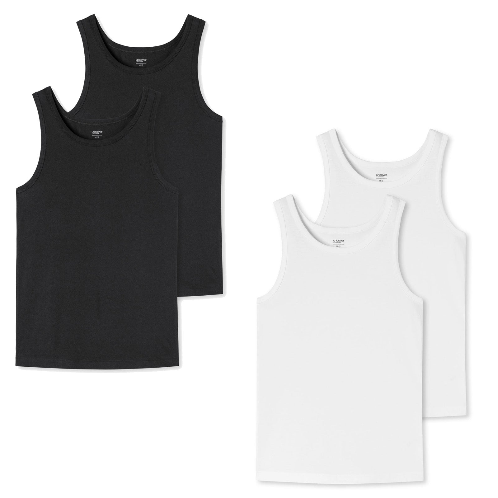 UNCOVER by SCHIESSER Herren Unterhemden im Pack - Vorteilspack, Serie "Uncover", Rundhals