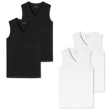 SCHIESSER Men's Tanktop 2-Pack - Series "95/5", V-neck, S-XXL