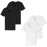 SCHIESSER Men's T-Shirt 2-Pack - Series "95/5", V-Neck, S-4XL