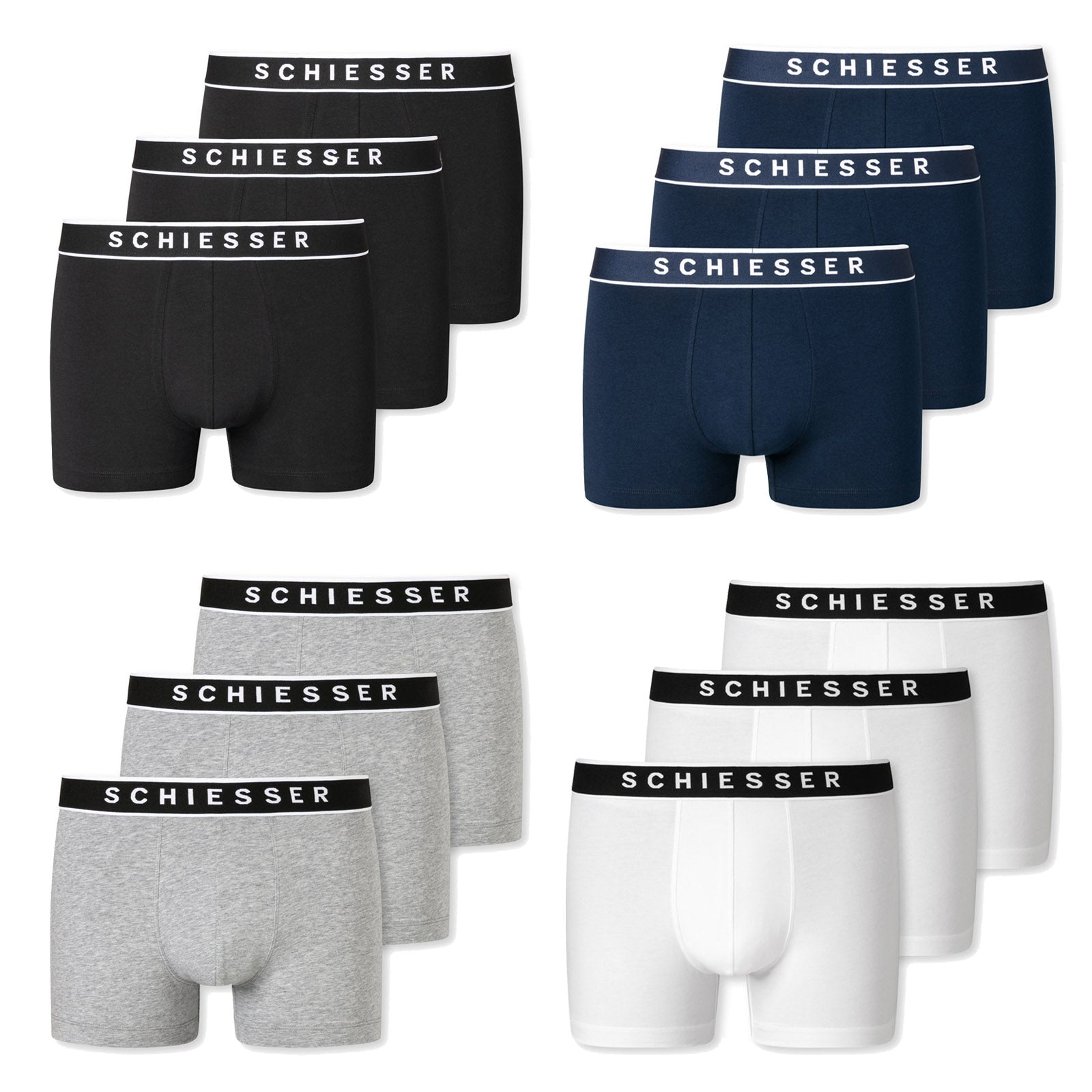 SCHIESSER Herren Shorts Multipack - Serie "95/5", Logobund, S-XXL