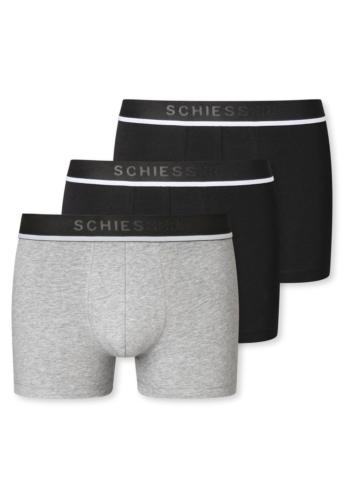 SCHIESSER Herren Shorts im Pack - Serie "95/5", Vorteilspack, Unterhose, Logobund, uni, S-2XL