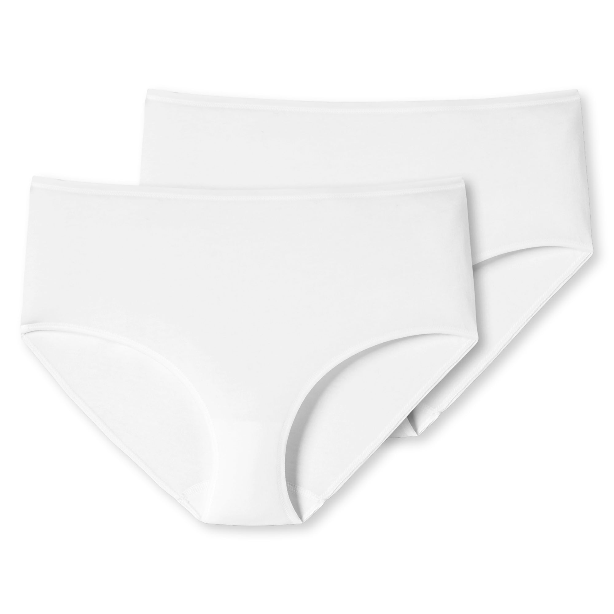 SCHIESSER Damen Slip 2er Pack - Midi-Slip, Cotton Stretch, uni