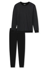 UNCOVER by SCHIESSER Men Pyjamas 2-piece set – long, round neck, cotton, plain/patterned