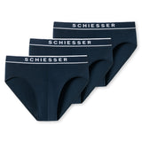 SCHIESSER Herren Slips, 3er Pack - "95/5", Rio Briefs, Logo-Bund, Stretch Baumwolle