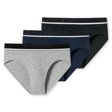SCHIESSER Herren Slips, 3er Pack - "95/5", Rio Briefs, Logo-Bund, Stretch Baumwolle