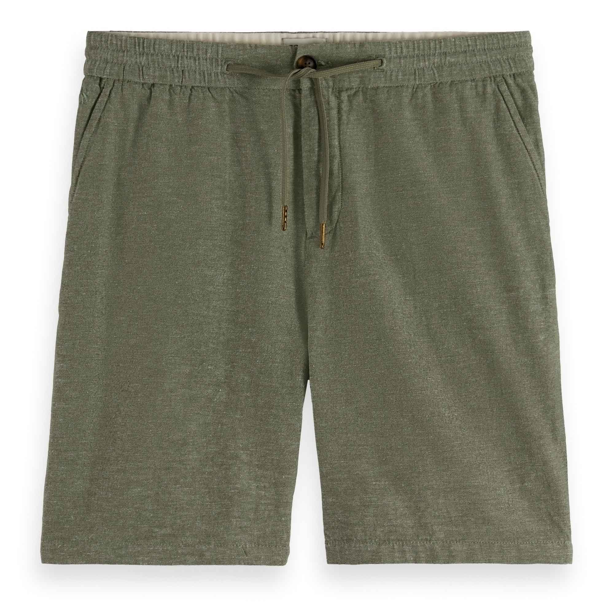 SCOTCH&SODA Herren Leinenshorts - Fave Cotton Linen, kurze Hose, einfarbig