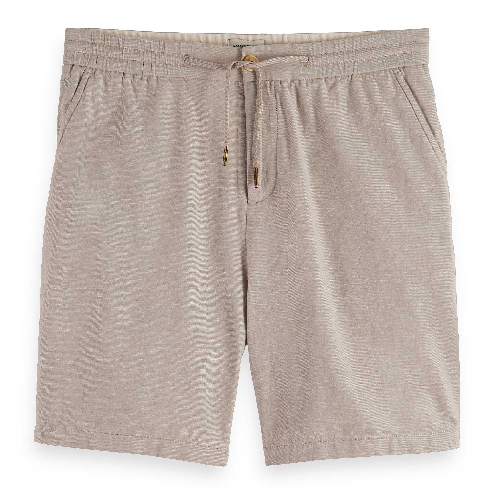 SCOTCH&SODA Herren Leinenshorts - Fave Cotton Linen, kurze Hose, einfarbig