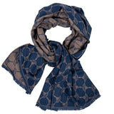 JOOP! Herren Schal - Felix, Webschal, Cornflower, Logo-Allover, One Size